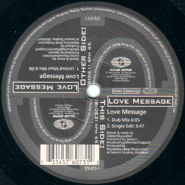 Love Message - Love Message | Club Zone (576 073-1)