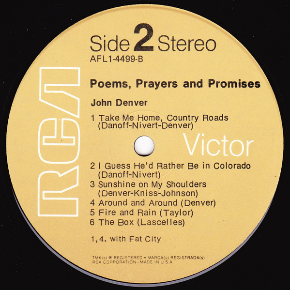 John Denver - Poems, Prayers & Promises | RCA Victor (AFL1-4499) - 4 John Denver - Poems, Prayers & Promises | RCA Victor (AFL1-4499) - 4
