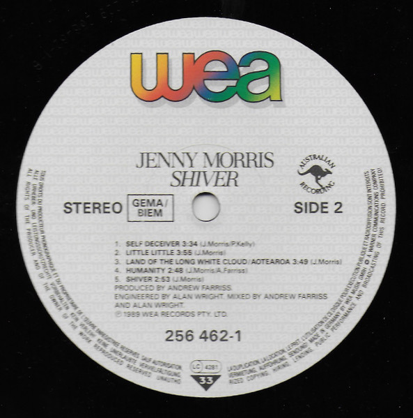 Jenny Morris - Shiver | WEA (256 462-1) - 4