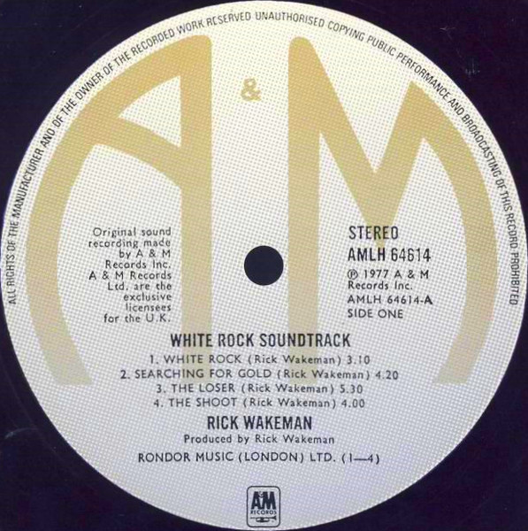 Rick Wakeman - White Rock | A&M Records (AMLH 64614) - 3