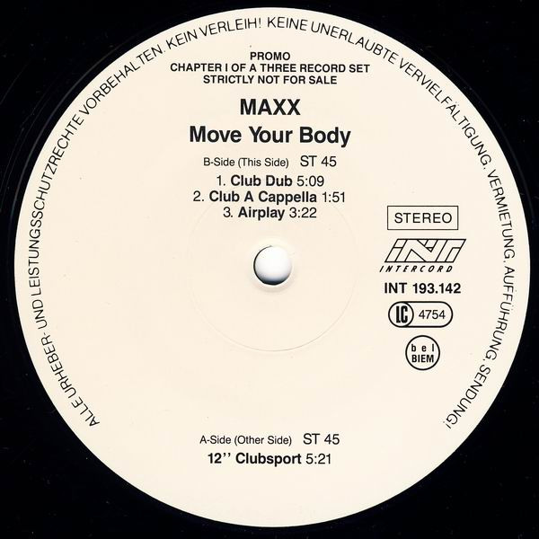 Maxx - Move Your Body  (Chapter I) | Maxximum Records (INT 193.142) - 2