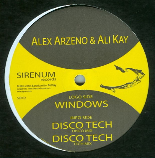 Alex Arzeno & Ali Kay - Windows / Disco Tech | Sirenum Records (SIR 02)