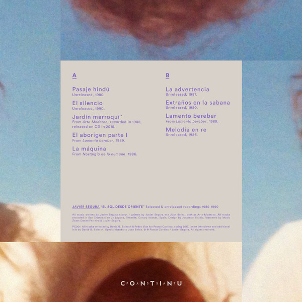 Javier Segura - El Sol Desde Oriente (Selected & Unreleased Recordings 1980-1990) | Passat Continu (PC001) - 2