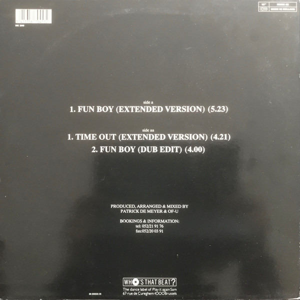 Black Kiss Featuring Conchita Leeflang - Fun Boy / Time Out | Who's That Beat? (WHOS 45) - 2 Black Kiss Featuring Conchita Leeflang - Fun Boy / Time Out | Who's That Beat? (WHOS 45) - 2