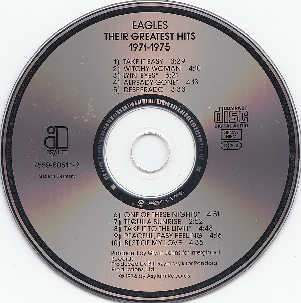 Eagles - Their Greatest Hits 1971-1975 | Asylum Records (253 017) - 3 Eagles - Their Greatest Hits 1971-1975 | Asylum Records (253 017) - 3