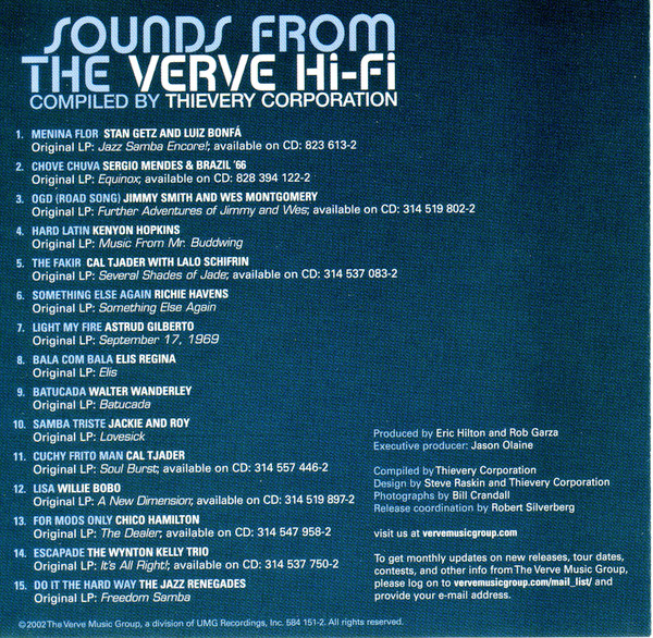 Various - Sounds From The Verve Hi-Fi | Verve Records (584 151-2) - 2 Various - Sounds From The Verve Hi-Fi | Verve Records (584 151-2) - 2