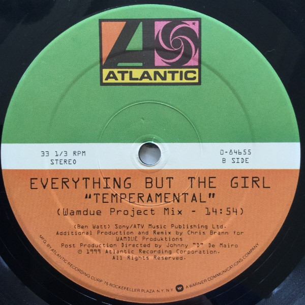 Everything But The Girl - Temperamental | Atlantic (0-84655) - 4