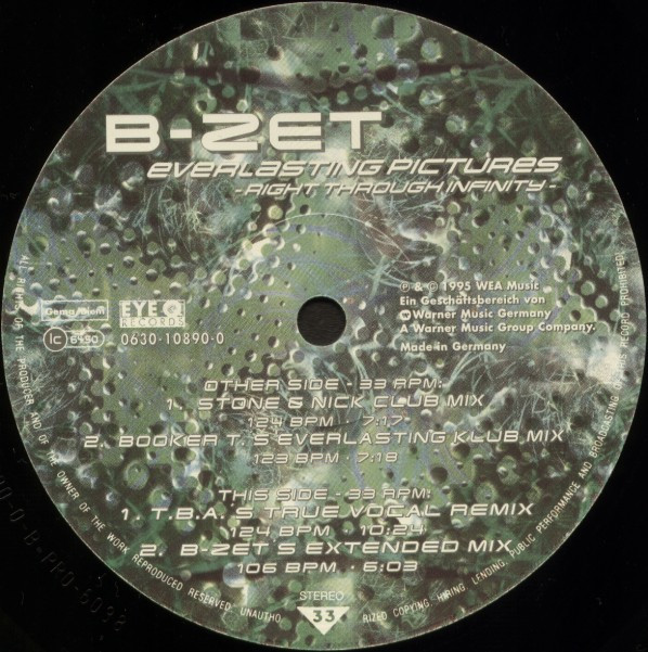 B-Zet With Darlesia Cearcy - Everlasting Pictures - Right Through Infinity | Eye Q Records (0630 10890-0) - 3 B-Zet With Darlesia Cearcy - Everlasting Pictures - Right Through Infinity | Eye Q Records (0630 10890-0) - 3