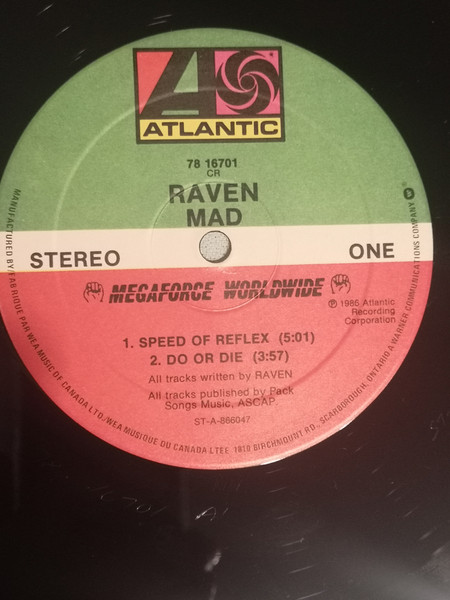 Raven - Mad | Atlantic (78 16701) - 3 Raven - Mad | Atlantic (78 16701) - 3