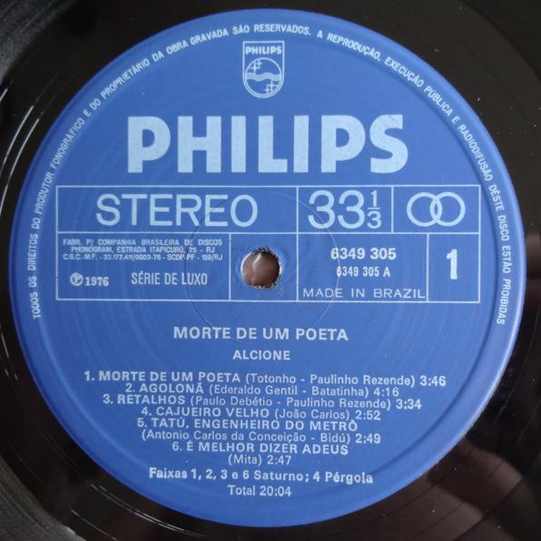 Alcione - Morte De Um Poeta | Philips (6349 305) - 2 Alcione - Morte De Um Poeta | Philips (6349 305) - 2