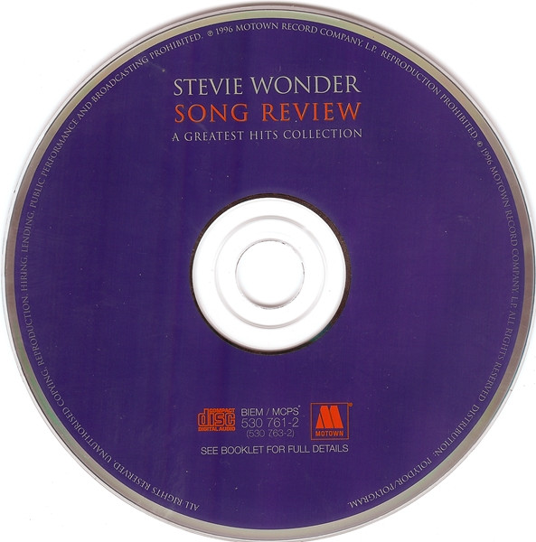 Stevie Wonder - Song Review (A Greatest Hits Collection) | Motown (530 761-2) - 4