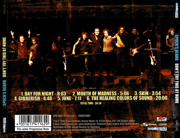 Spock's Beard - Don't Try This At Home | Inside Out Music (IOMCD 060) - 2 Spock's Beard - Don't Try This At Home | Inside Out Music (IOMCD 060) - 2