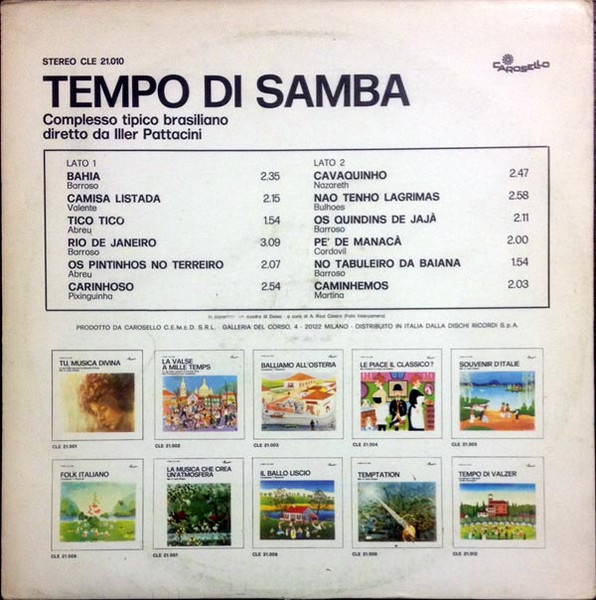 Complesso Tipico Brasiliano Diretto Da Iller Pattacini - Tempo Di Samba | Carosello (CLE 21.010) - 2