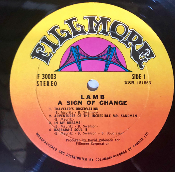 Lamb - A Sign Of Change | Fillmore Records (F30003) - 3 Lamb - A Sign Of Change | Fillmore Records (F30003) - 3