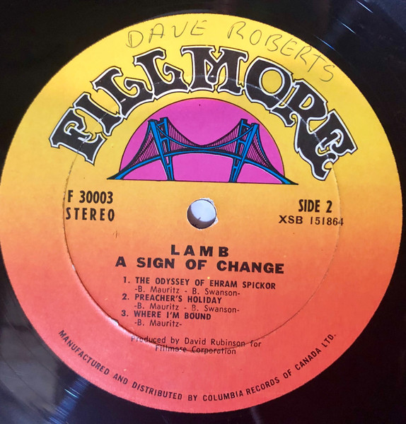 Lamb - A Sign Of Change | Fillmore Records (F30003) - 4 Lamb - A Sign Of Change | Fillmore Records (F30003) - 4