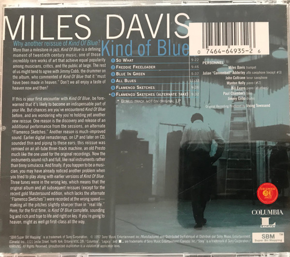 Miles Davis - Kind Of Blue [CD] | Columbia (CK 64935) - 2