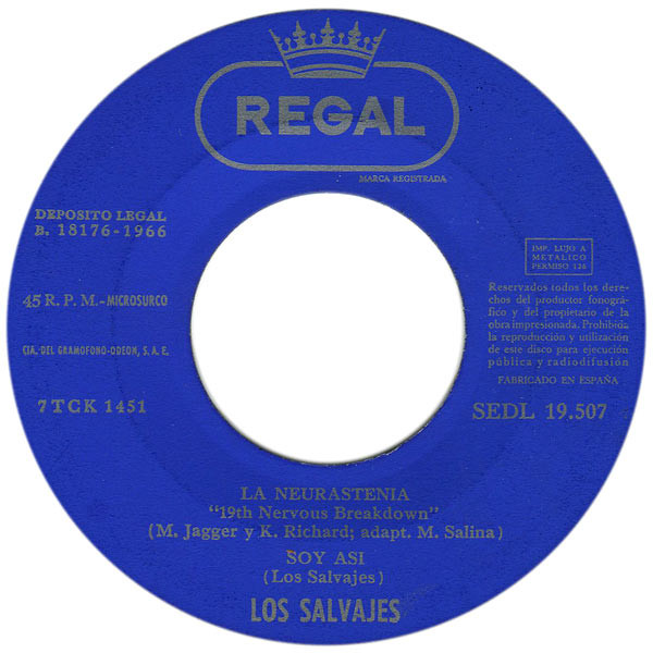 Los Salvajes - La Neurastenia | Regal (SEDL 19.507) - 3 Los Salvajes - La Neurastenia | Regal (SEDL 19.507) - 3