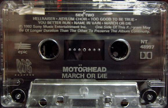 Motörhead - March Ör Die [Cassette] | WTG Records (NT 48997) - 4