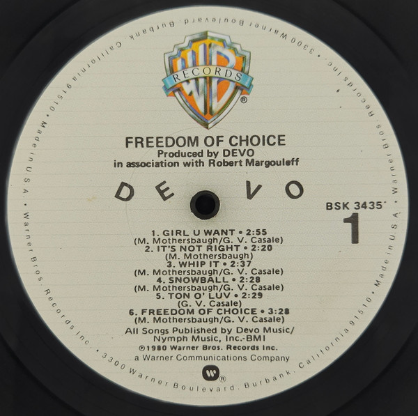 Devo - Freedom Of Choice | Warner Bros. Records (BSK 3435) - 3 Devo - Freedom Of Choice | Warner Bros. Records (BSK 3435) - 3