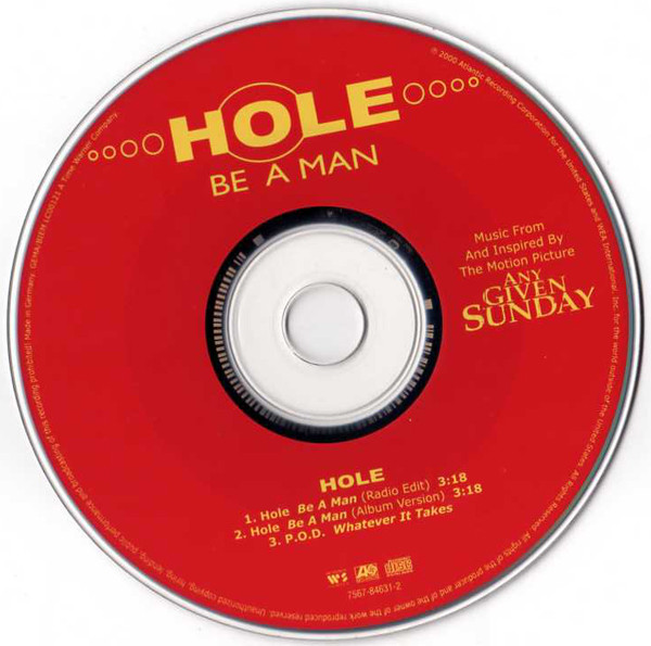 Hole - Be A Man [CD] | Warner Sunset Records (7567846312) - 3