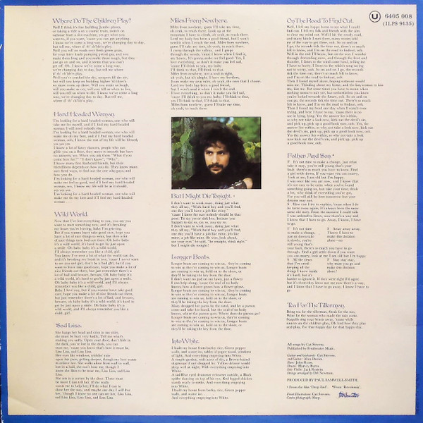 Cat Stevens - Tea For The Tillerman | Island Records (6405 008) - 3 Cat Stevens - Tea For The Tillerman | Island Records (6405 008) - 3