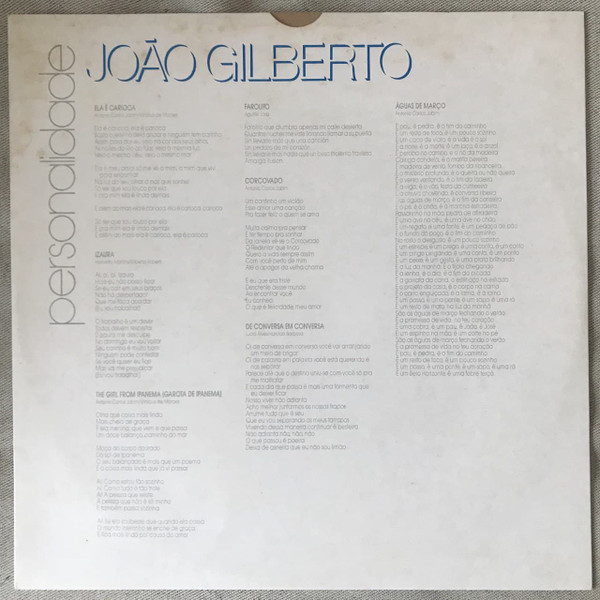 João Gilberto - Personalidade | Philips (842 292-1) - 3