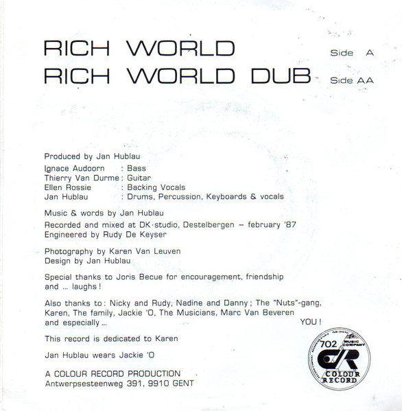 Jan Hublau - Rich World | Colour Record (CR 702) - 2 Jan Hublau - Rich World | Colour Record (CR 702) - 2