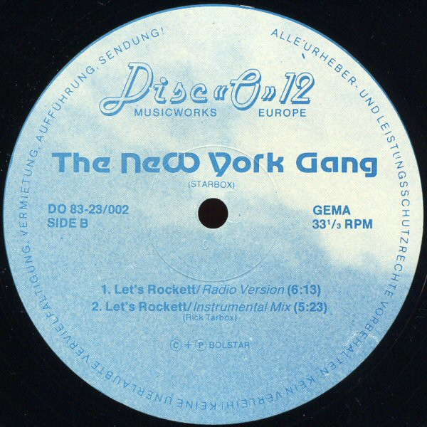 The New York Gang - Let's Rockett | Disc-O-12 (DO 83-23/002) - 2