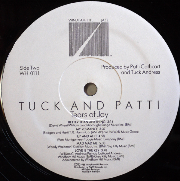 Tuck & Patti - Tears Of Joy | Windham Hill Jazz (WH-0111) - 4
