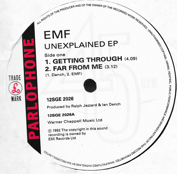 EMF - Unexplained EP | Parlophone (12SGE 2026) - 3 EMF - Unexplained EP | Parlophone (12SGE 2026) - 3