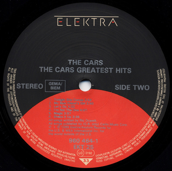 The Cars - The Cars Greatest Hits | Elektra (EKT 25) - 4 The Cars - The Cars Greatest Hits | Elektra (EKT 25) - 4
