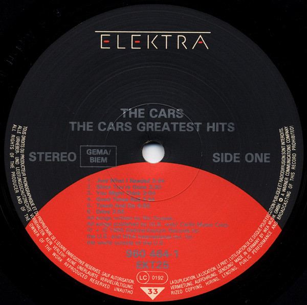 The Cars - The Cars Greatest Hits | Elektra (EKT 25) - 3 The Cars - The Cars Greatest Hits | Elektra (EKT 25) - 3