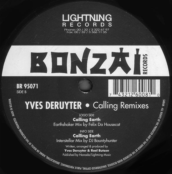 Yves Deruyter - Calling Remixes | Bonzai Records (BR 95071)