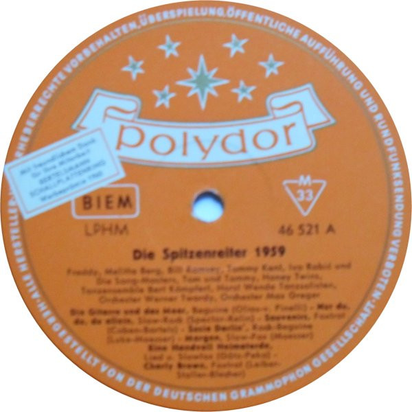 Various - Die Spitzenreiter 1959 | Polydor (46 521) - 3 Various - Die Spitzenreiter 1959 | Polydor (46 521) - 3