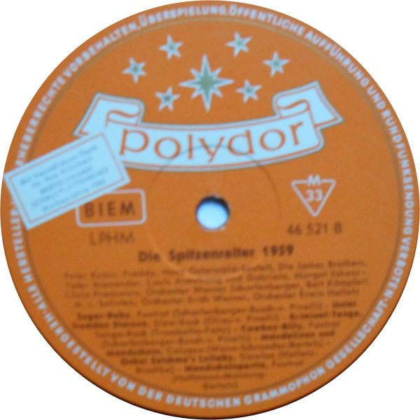 Various - Die Spitzenreiter 1959 | Polydor (46 521) - 4 Various - Die Spitzenreiter 1959 | Polydor (46 521) - 4