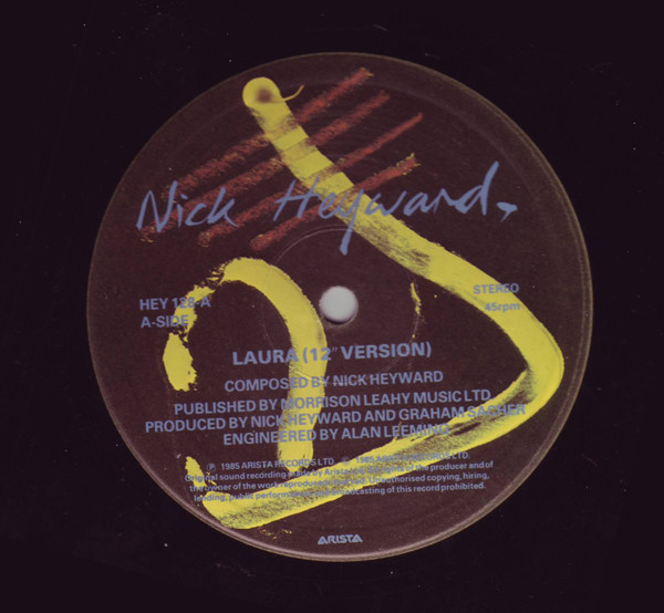 Nick Heyward - Laura | Arista (HEY 128) - 4