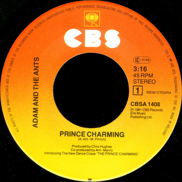 Adam And The Ants - Prince Charming | CBS (CBSA 1408) - 3