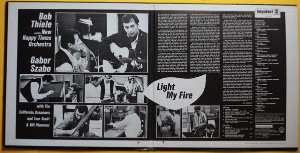 Bob Thiele And His New Happy Times Orchestra / Gabor Szabo With The California Dreamers And Tom Scott & Bill Plummer - Light My Fire | Impulse! (AS-9159) - 3
