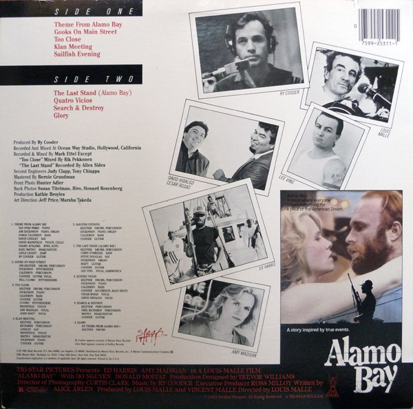 Ry Cooder - Music From The Motion Picture "Alamo Bay" | Slash (1-25311) - 2
