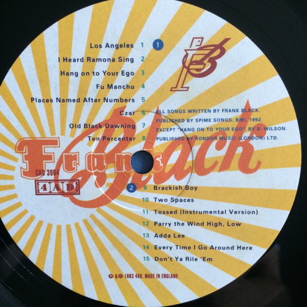 Frank Black - Frank Black | 4AD (CAD 3004) - 3 Frank Black - Frank Black | 4AD (CAD 3004) - 3