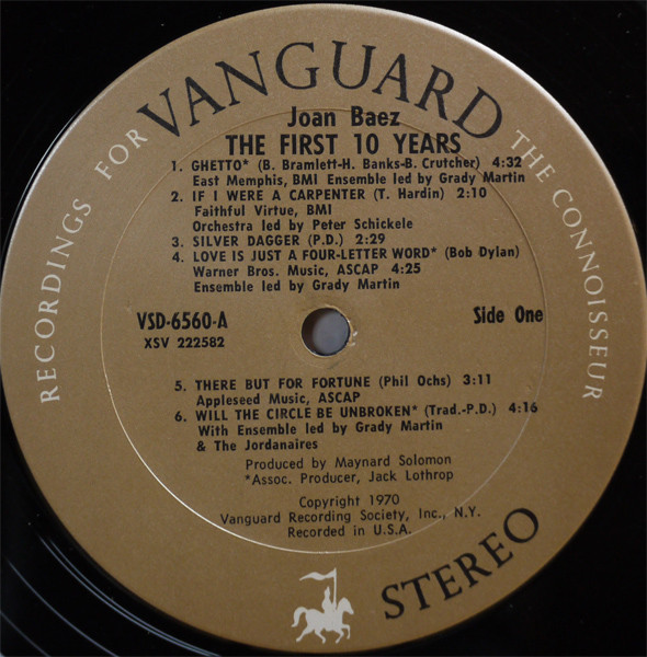 Joan Baez - The First 10 Years | Vanguard (VSD 6560/1) - 2 Joan Baez - The First 10 Years | Vanguard (VSD 6560/1) - 2