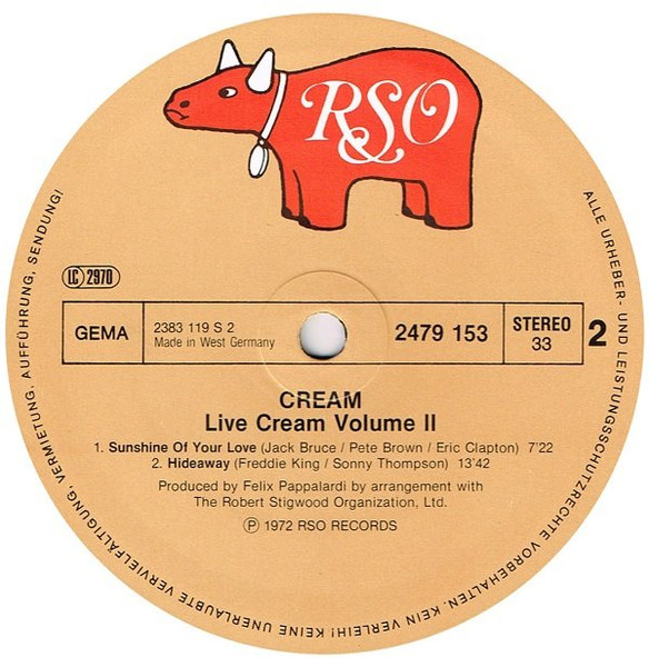 Cream - Live Cream Volume II | RSO (2479 153) - 4