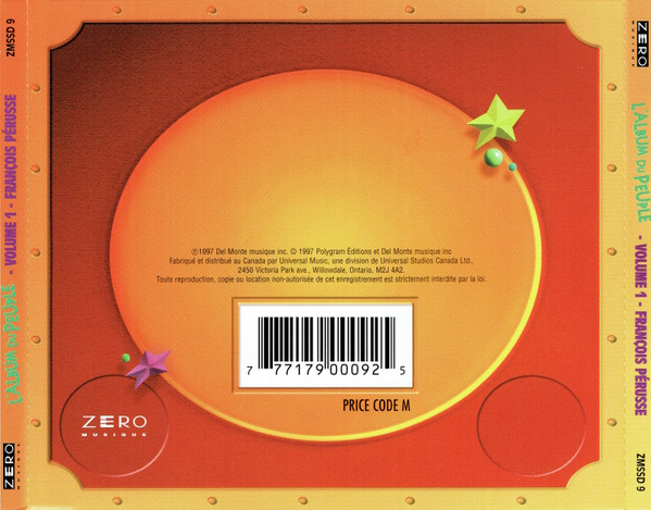 François Pérusse - L'Album Du Peuple Volume 1 [CD] | Zero Musique (ZMSSD 9) - 2