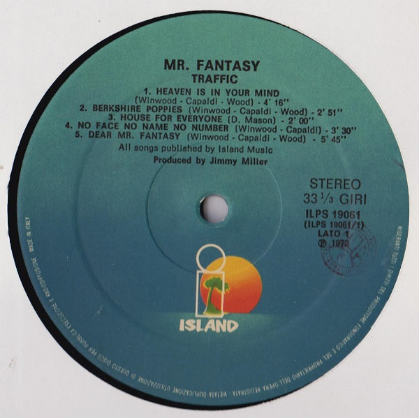 Traffic - Mr. Fantasy | Island Records (ILPS 19061) - 4