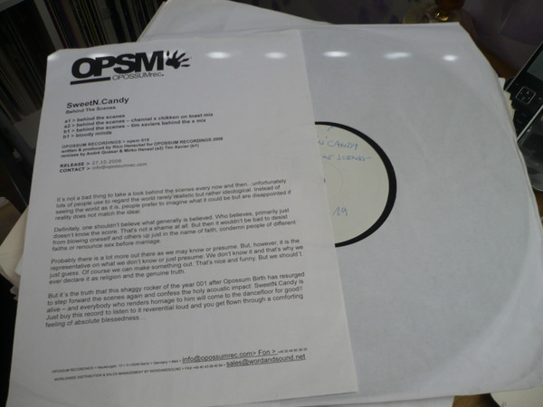 Sweet 'n Candy - Behind The Scenes | Opossum Recordings (OPSM 019) - 3