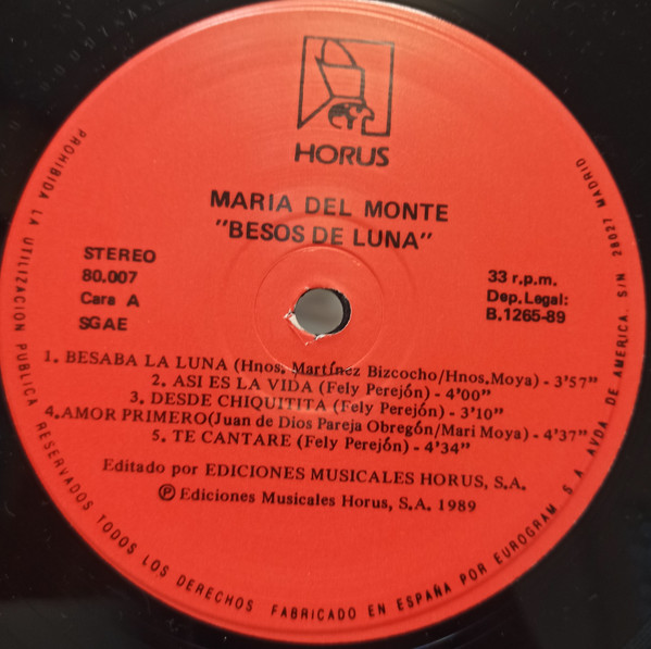 María Del Monte - Besos De Luna | Horus (80.007) - 3