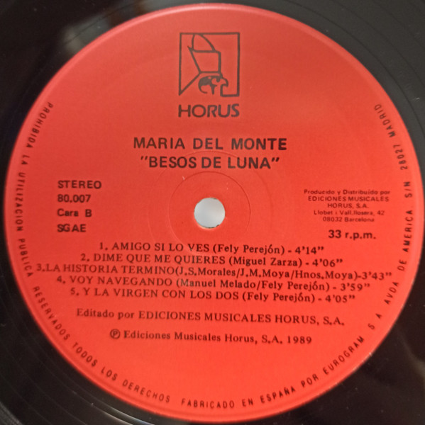María Del Monte - Besos De Luna | Horus (80.007) - 4