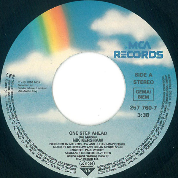 Nik Kershaw - One Step Ahead | MCA Records (257 760-7) - 3
