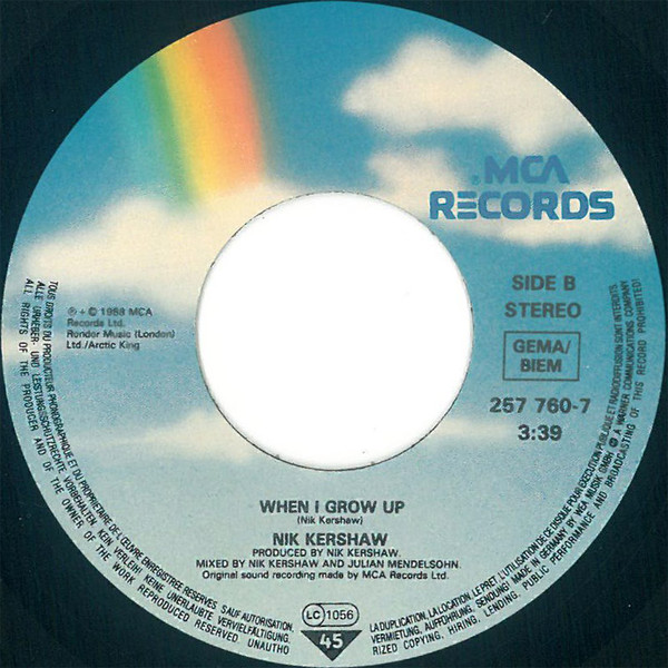 Nik Kershaw - One Step Ahead | MCA Records (257 760-7) - 4