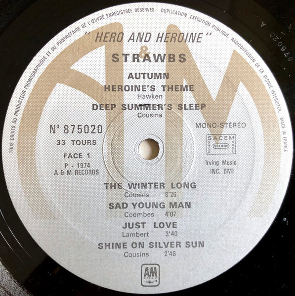 Strawbs - Hero And Heroine | A&M Records (875020) - 3